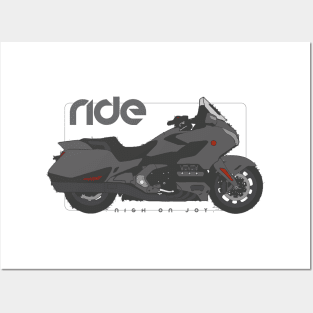 Ride gold wing gray Posters and Art